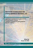 Innovative Technologies for Joining Advanced Materials, XIII (eBook, PDF)