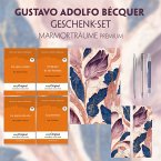 Gustavo Adolfo Bécquer Geschenkset - 4 Bücher (mit Audio-Online) + Marmorträume Schreibset Premium, m. 4 Beilage, m. 4 B