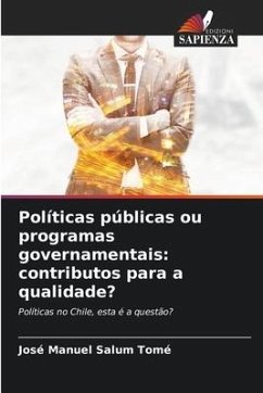 Políticas públicas ou programas governamentais: contributos para a qualidade? - Salum Tomé, Jose Manuel