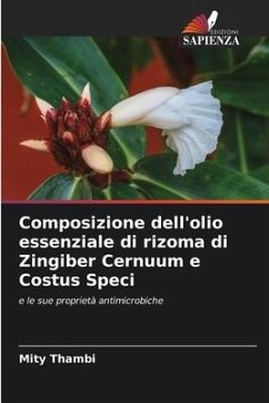 Composizione dell'olio essenziale di rizoma di Zingiber Cernuum e Costus Speci - Thambi, Mity