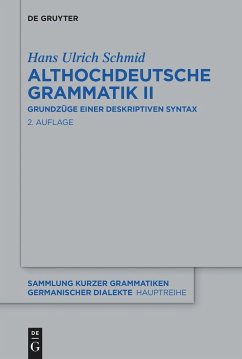 Althochdeutsche Grammatik II Bd. - Schmid, Hans Ulrich