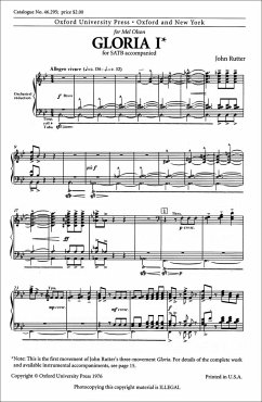 Gloria - first Movement for mixed chorus and orchestra chorus score