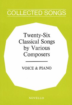 Cover Twenty-Six Classical Songs By Various Composers Vocal and Piano Buch