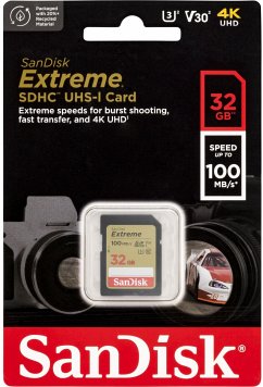 SanDisk Extreme SDHC 32GB UHS-I C10 U3 V30