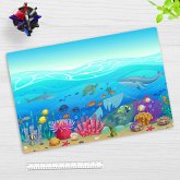Cover-your-desk Schreibtischunterlage für Kinder Illustrierte Unterwasserwelt für Kinder, aus hochwertigem Vinyl , 60 x 40 cm Cover-your-desk Schreibtischunterlage für Kinder Illustrierte Unterwasserwelt für Kinder, aus hochwertigem Vinyl , 60 x 40 cm