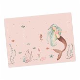 Cover-your-desk Tischset für Kinder Meerjungfrau im rosa Meer, aus hochwertigem Vinyl, 44 x 32 cm