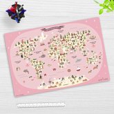 Cover-your-desk Schreibtischunterlage für Kinder Weltkarte in rosa mit Tieren in deutsch, aus hochwertigem Vinyl , 60 x 40 cm Cover-your-desk Schreibtischunterlage für Kinder Weltkarte in rosa mit Tieren in deutsch, aus hochwertigem Vinyl , 60 x 40 cm
