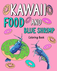 Kawaii Food and Blue Shrimp Coloring Book - Paperland