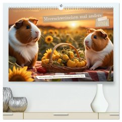 Meerschweinchen mal anders! (hochwertiger Premium Wandkalender 2024 DIN A2 quer), Kunstdruck in Hochglanz