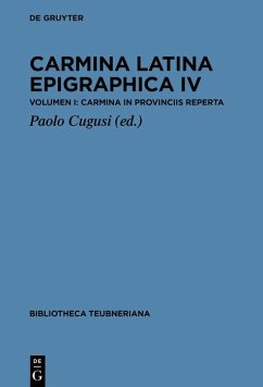 Carmina Latina Epigraphica IV (eBook, PDF)