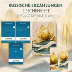 Russische Erzählungen Geschenkset - 3 Bücher (mit Audio-Online) + Eleganz der Natur Schreibset Basics, m. 3 Beilage, m.