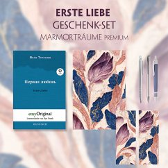 Erste Liebe Geschenkset (Softcover mit Audio-Online) + Marmorträume Schreibset Premium, m. 1 Beilage, m. 1 Buch - Turgenew, Iwan