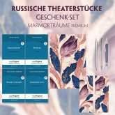 Russische Theaterstücke Geschenkset - 4 Bücher (mit Audio-Online) + Marmorträume Schreibset Premium, m. 4 Beilage, m. 4