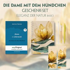 Die Dame mit dem Hündchen Geschenkset (Buch mit Audio-Online) + Eleganz der Natur Schreibset Basics, m. 1 Beilage, m. 1 - Tschechow, Anton Pawlowitsch