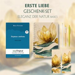 Erste Liebe Geschenkset (Softcover mit Audio-Online) + Eleganz der Natur Schreibset Basics, m. 1 Beilage, m. 1 Buch - Turgenew, Iwan