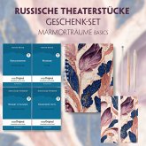 Russische Theaterstücke Geschenkset - 4 Bücher (mit Audio-Online) + Marmorträume Schreibset Basics, m. 4 Beilage, m. 4 B