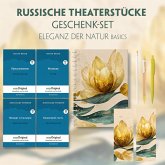 Russische Theaterstücke Geschenkset - 4 Bücher (mit Audio-Online) + Eleganz der Natur Schreibset Basics, m. 4 Beilage, m