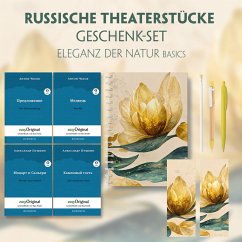 Russische Theaterstücke Geschenkset - 4 Bücher (mit Audio-Online) + Eleganz der Natur Schreibset Basics, m. 4 Beilage, m - Tschechow, Anton Pawlowitsch;Puschkin, Alexander