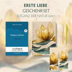 Erste Liebe Geschenkset (Hardcover mit Audio-Online) + Eleganz der Natur Schreibset Basics, m. 1 Beilage, m. 1 Buch - Turgenew, Iwan