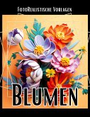 3D Blumen Malbuch ¿Black & White¿