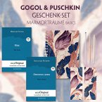 Gogol & Puschkin Geschenkset - 2 Bücher (mit Audio-Online) + Marmorträume Schreibset Basics, m. 2 Beilage, m. 2 Buch