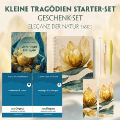 Kleine Tragödien Starter-Paket Geschenkset - 3 Bücher (mit Audio-Online) + Eleganz der Natur Schreibset Basics, m. 3 Bei - Puschkin, Alexander