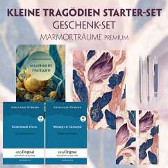 Kleine Tragödien Starter-Paket Geschenkset - 3 Bücher (mit Audio-Online) + Marmorträume Schreibset Premium, m. 3 Beilage - Puschkin, Alexander