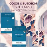 Gogol & Puschkin Geschenkset - 2 Bücher (mit Audio-Online) + Marmorträume Schreibset Premium, m. 2 Beilage, m. 2 Buch