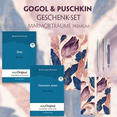 Gogol & Puschkin Geschenkset - 2 Bücher (mit Audio-Online) + Marmorträume Schreibset Premium, m. 2 Beilage, m. 2 Buch - Gogol, Nikolai Wassiljewitsch;Puschkin, Alexander