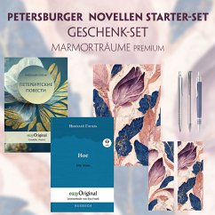 Petersburger Novellen Starter-Paket Geschenkset - 2 Bücher (mit Audio-Online) + Marmorträume Schreibset Premium, m. 2 Be - Gogol, Nikolai Wassiljewitsch