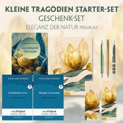 Kleine Tragödien Starter-Paket Geschenkset - 3 Bücher (mit Audio-Online) + Eleganz der Natur Schreibset Premium, m. 3 Be - Puschkin, Alexander