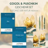 Gogol & Puschkin Geschenkset - 2 Bücher (mit Audio-Online) + Eleganz der Natur Schreibset Premium, m. 2 Beilage, m. 2 Bu