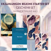 Erzählungen Belkins Starter-Paket Geschenkset - 2 Bücher (mit Audio-Online) + Marmorträume Schreibset Basics, m. 2 Beilage, m. 2 Buch