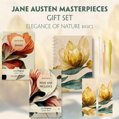 Jane Austen's Masterpieces (with audio-online) Readable Classics Geschenkset + Eleganz der Natur Schreibset Basics, m. 2 - Austen, Jane