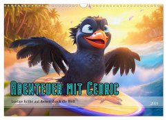 Abenteuer mit Cedric - Lustige Krähe auf Reisen durch die Welt (Wandkalender 2024 DIN A3 quer), CALVENDO Monatskalender