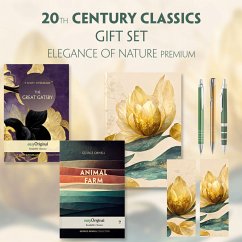 20th Century Classics Books-Set (with audio-online) Readable Classics Geschenkset + Eleganz der Natur Schreibset Premium - Fitzgerald, F. Scott;Orwell, George