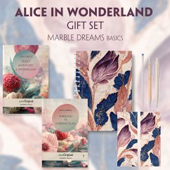 Alice in Wonderland Books-Set (with audio-online) Readable Classics Geschenkset + Marmorträume Schreibset Basics, m. 2 B - Carroll, Lewis