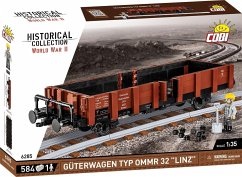 COBI Historical Collection 6285 - Güterwagen Typ OMMR 32 Linz, WWII, Klemmbausteine, Bausatz