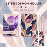 Lettres de mon Moulin (with audio-online) Readable Classics Geschenkset + Marmorträume Schreibset Basics, m. 1 Beilage,