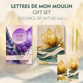 Lettres de mon Moulin (with audio-online) Readable Classics Geschenkset + Eleganz der Natur Schreibset Basics, m. 1 Beil