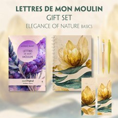 Lettres de mon Moulin (with audio-online) Readable Classics Geschenkset + Eleganz der Natur Schreibset Basics, m. 1 Beil - Daudet, Alphonse