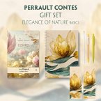 Contes (with audio-online) Readable Classics Geschenkset + Eleganz der Natur Schreibset Basics, m. 1 Beilage, m. 1 Buch