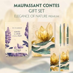 Contes du jour et de la nuit (with audio-online) Readable Classics Geschenkset + Eleganz der Natur Schreibset Premium, m - Maupassant, Guy de