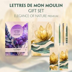 Lettres de mon Moulin (with audio-online) Readable Classics Geschenkset + Eleganz der Natur Schreibset Premium, m. 1 Bei - Daudet, Alphonse