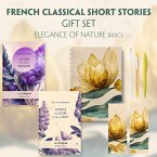 French Classical Short Stories (with audio-online) Readable Classics Geschenkset + Eleganz der Natur Schreibset Basics,