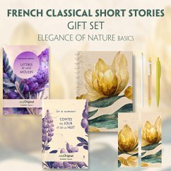 French Classical Short Stories (with audio-online) Readable Classics Geschenkset + Eleganz der Natur Schreibset Basics, - Maupassant, Guy de;Daudet, Alphonse