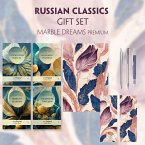 EasyOriginal Readable Classics / Russian Classics - 4 books (with audio-online) Readable Classics Geschenkset + Marmortr