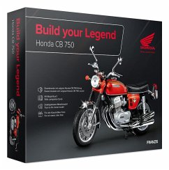 FRANZIS 67215 - Honda CB 750 Build your Legend, Metall Modellbausatz im Maßstab 1:24, inkl. Soundmodul und 68-seitigem Begleitbuch