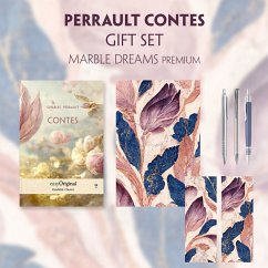 Contes (with audio-online) Readable Classics Geschenkset + Marmorträume Schreibset Premium, m. 1 Beilage, m. 1 Buch - Perrault, Charles