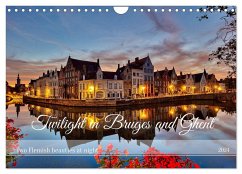 Twilight in Bruges and Ghent (Wall Calendar 2024 DIN A4 landscape), CALVENDO 12 Month Wall Calendar